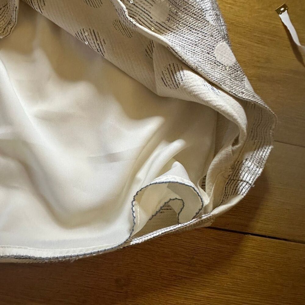 Maeve Anthropologie Anya dotted jacquard mini skirt 10 sequin - Picture 10 of 16